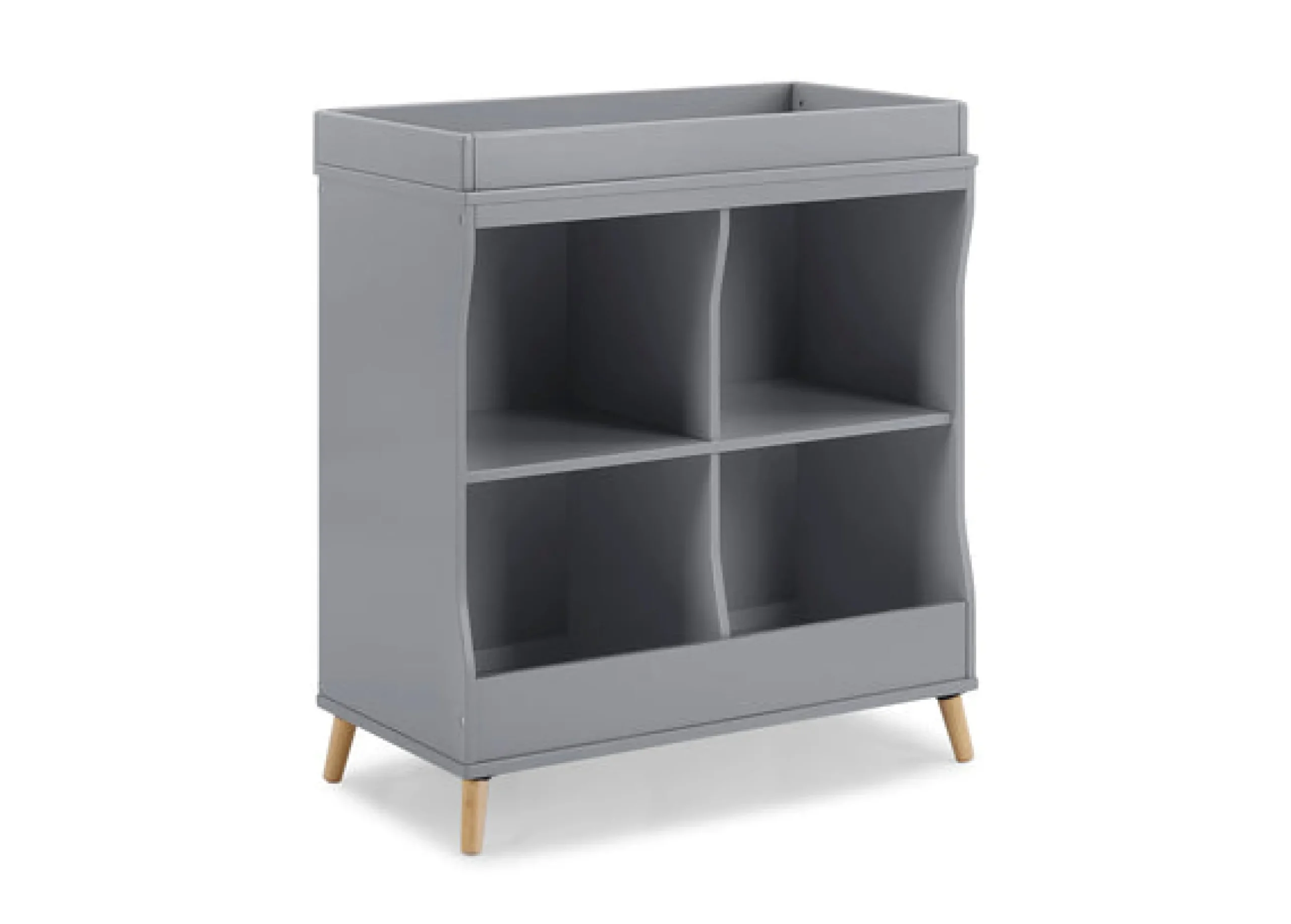 Dressers & Changing Tables|Dressers*Delta Children Jordan Storage Changing Table Grey with Natural (1359)