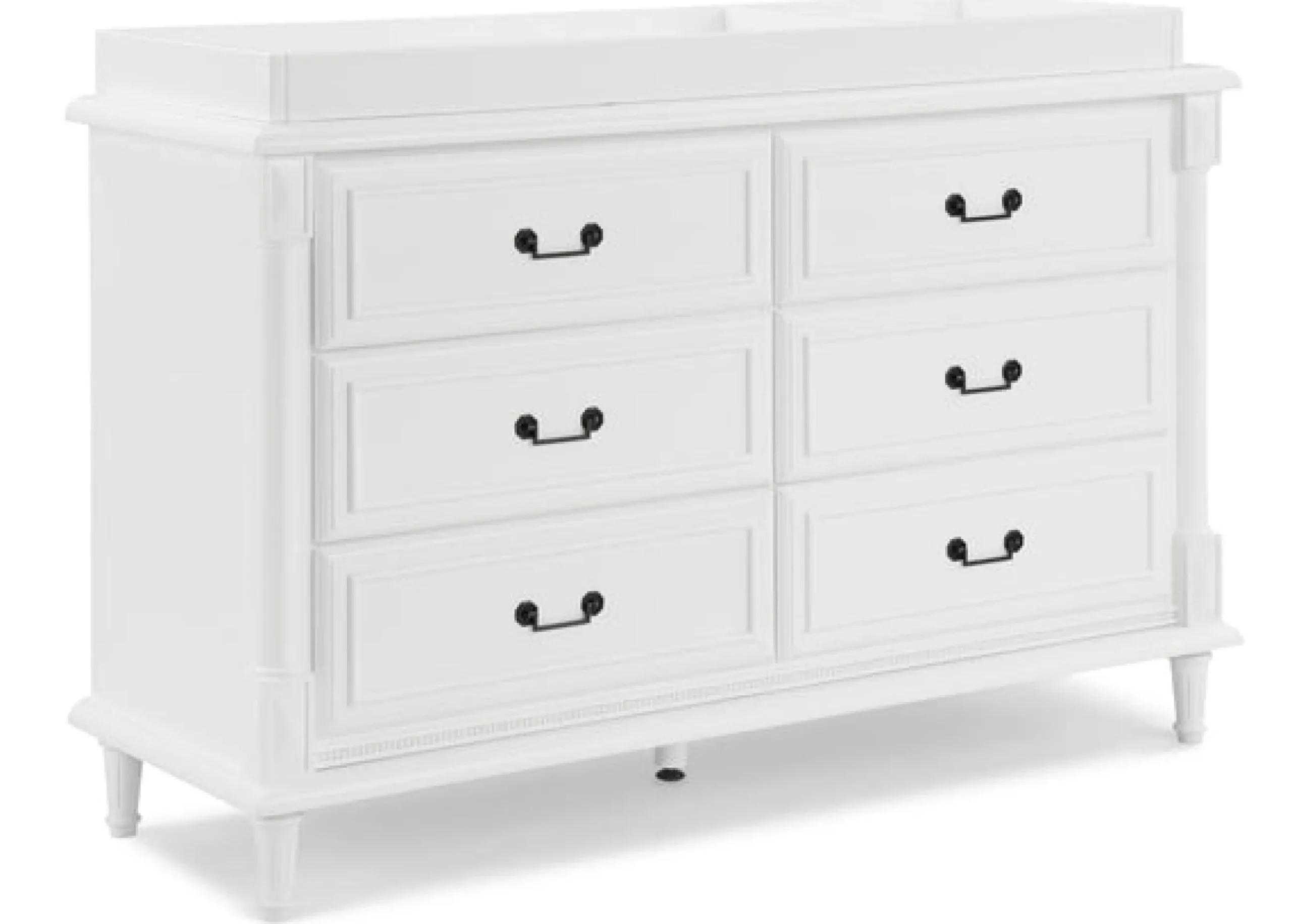 Dressers & Changing Tables|Dressers*Simmons Kids Juliette 6 Drawer Dresser with Changing Top and Interlocking Drawers Bianca White (130)