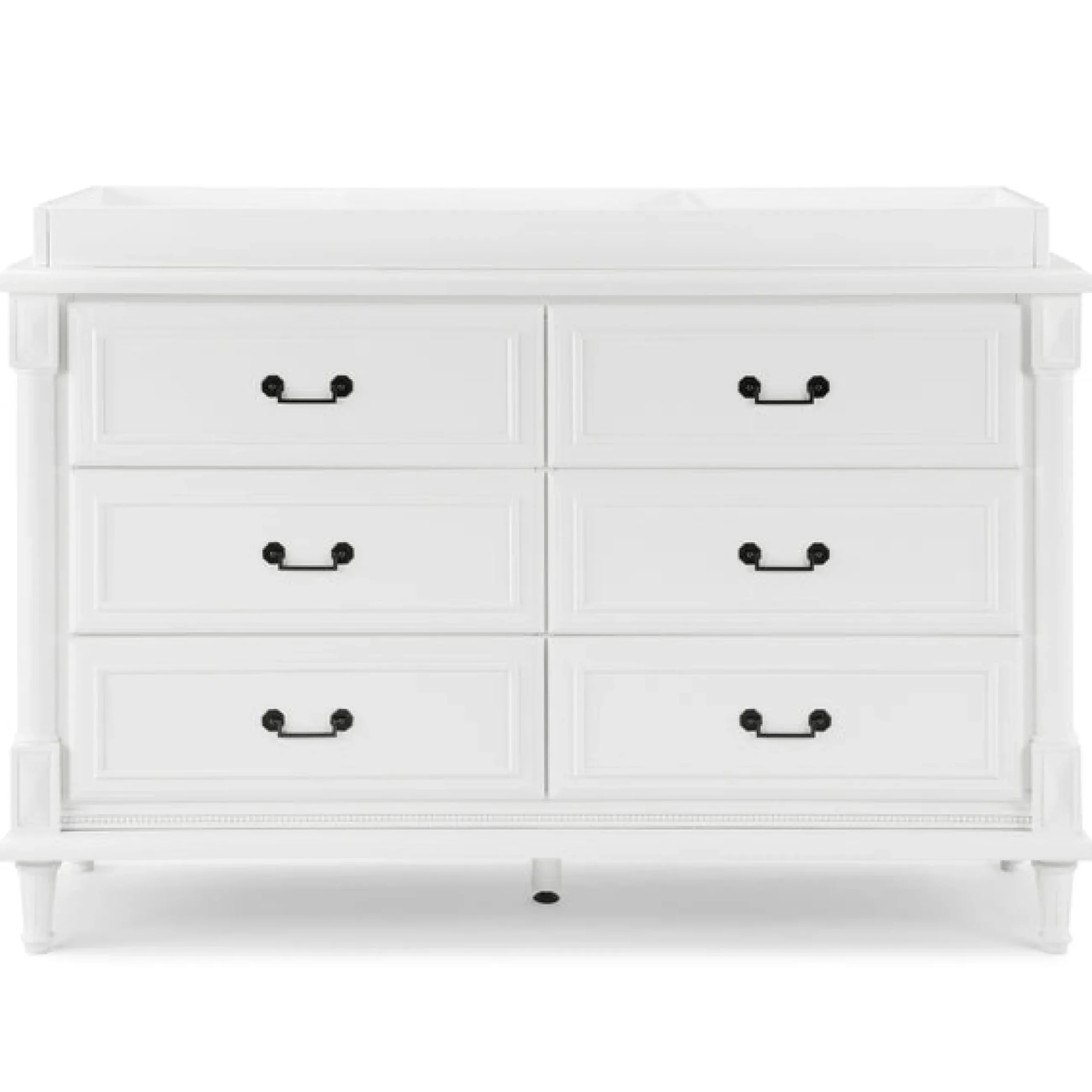 Dressers & Changing Tables|Dressers*Simmons Kids Juliette 6 Drawer Dresser with Changing Top and Interlocking Drawers Bianca White (130)