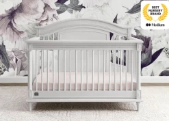 Baby Cribs*Simmons Kids Juliette 6-in-1 Convertible Crib Moonstruck Grey (1351)