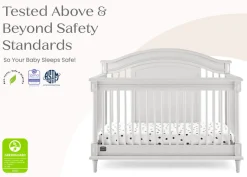 Baby Cribs*Simmons Kids Juliette 6-in-1 Convertible Crib Moonstruck Grey (1351)