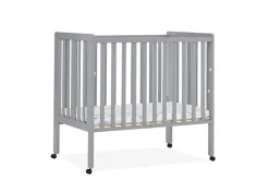 Baby Cribs*Delta Children Lee Portable Folding Mini Crib with 1.5-Inch Mattress Grey (026)