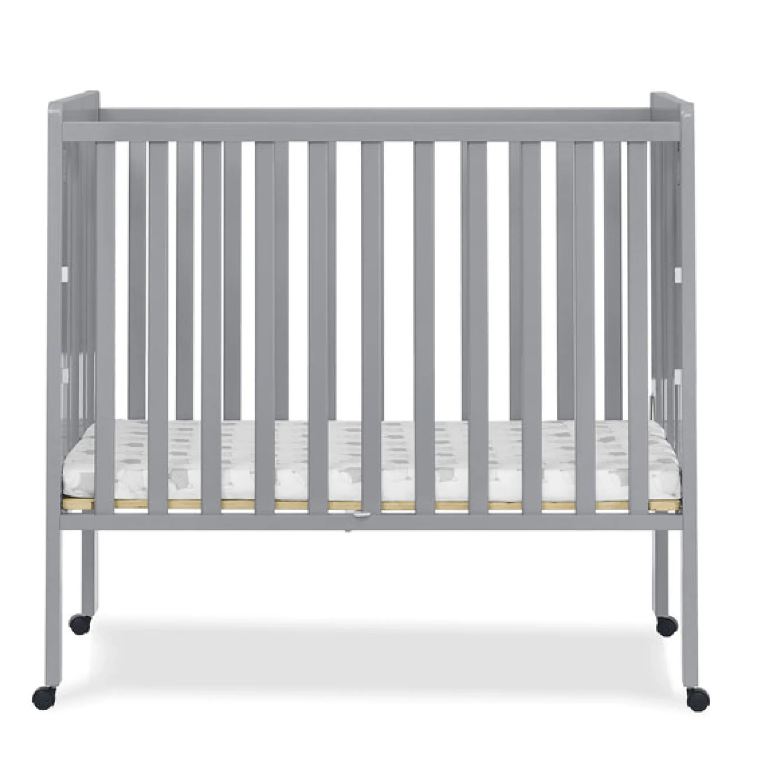 Baby Cribs*Delta Children Lee Portable Folding Mini Crib with 1.5-Inch Mattress Grey (026)