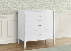 Dressers & Changing Tables|Dressers*Delta Children Lily 3 Drawer Dresser with Interlocking Drawers Bianca White (130)
