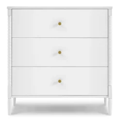 Dressers & Changing Tables|Dressers*Delta Children Lily 3 Drawer Dresser with Interlocking Drawers Bianca White (130)