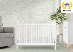 Baby Cribs*Delta Children Lily 4-in-1 Convertible Crib Bianca White (130)