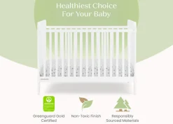Baby Cribs*Delta Children Lily 4-in-1 Convertible Crib Bianca White (130)