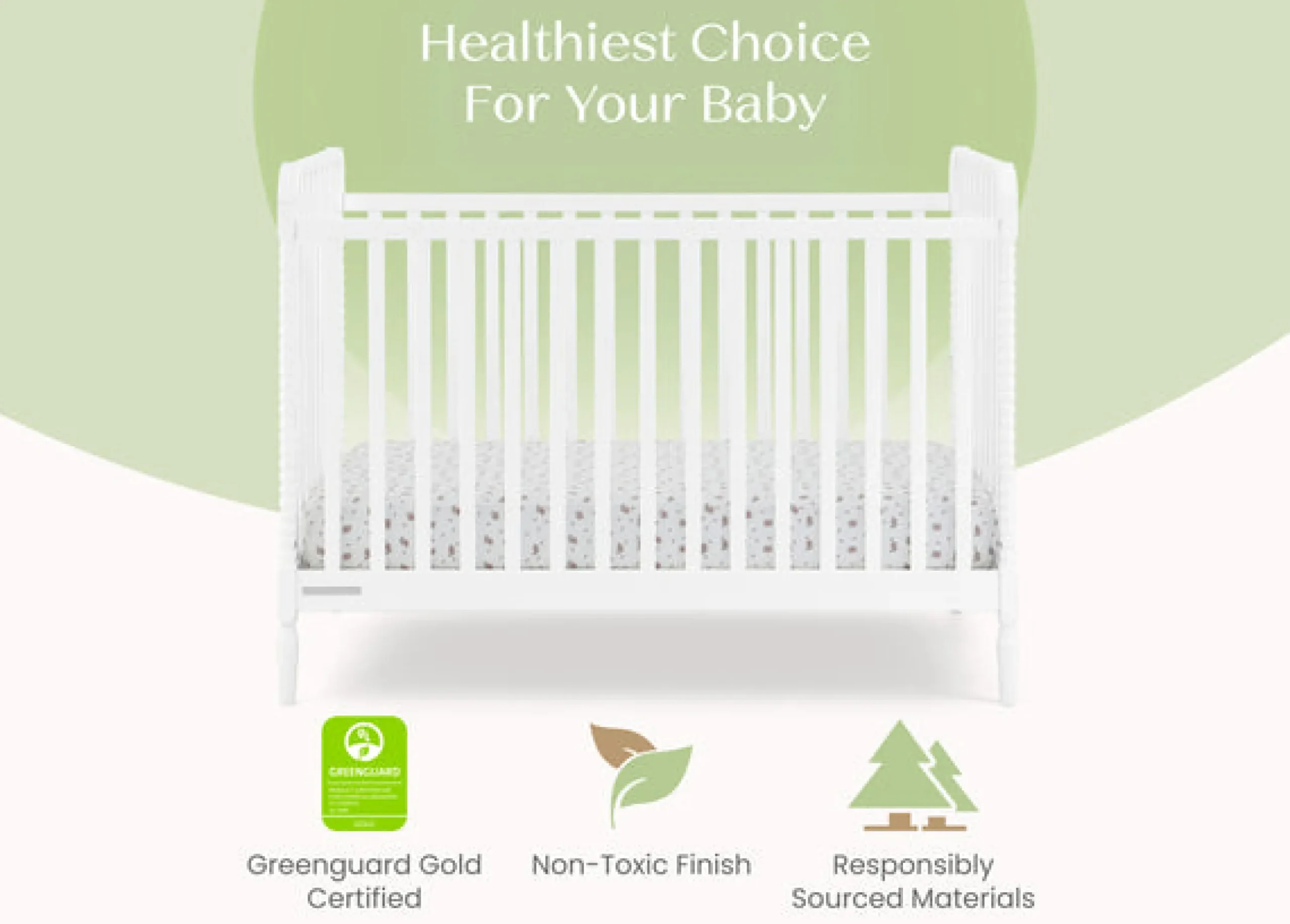 Baby Cribs*Delta Children Lily 4-in-1 Convertible Crib Bianca White (130)