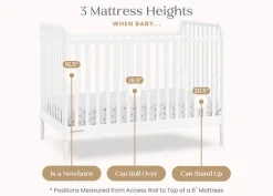 Baby Cribs*Delta Children Lily 4-in-1 Convertible Crib Bianca White (130)
