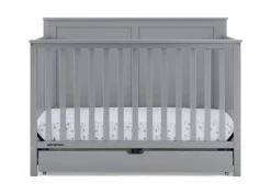 Baby Cribs*Simmons Kids Logan 6-in-1 Convertible Crib with Underdrawer Grey (026)