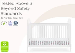Baby Cribs*Delta Children Madeline 4-in-1 Convertible Crib Bianca White with Textured Almond (1508)