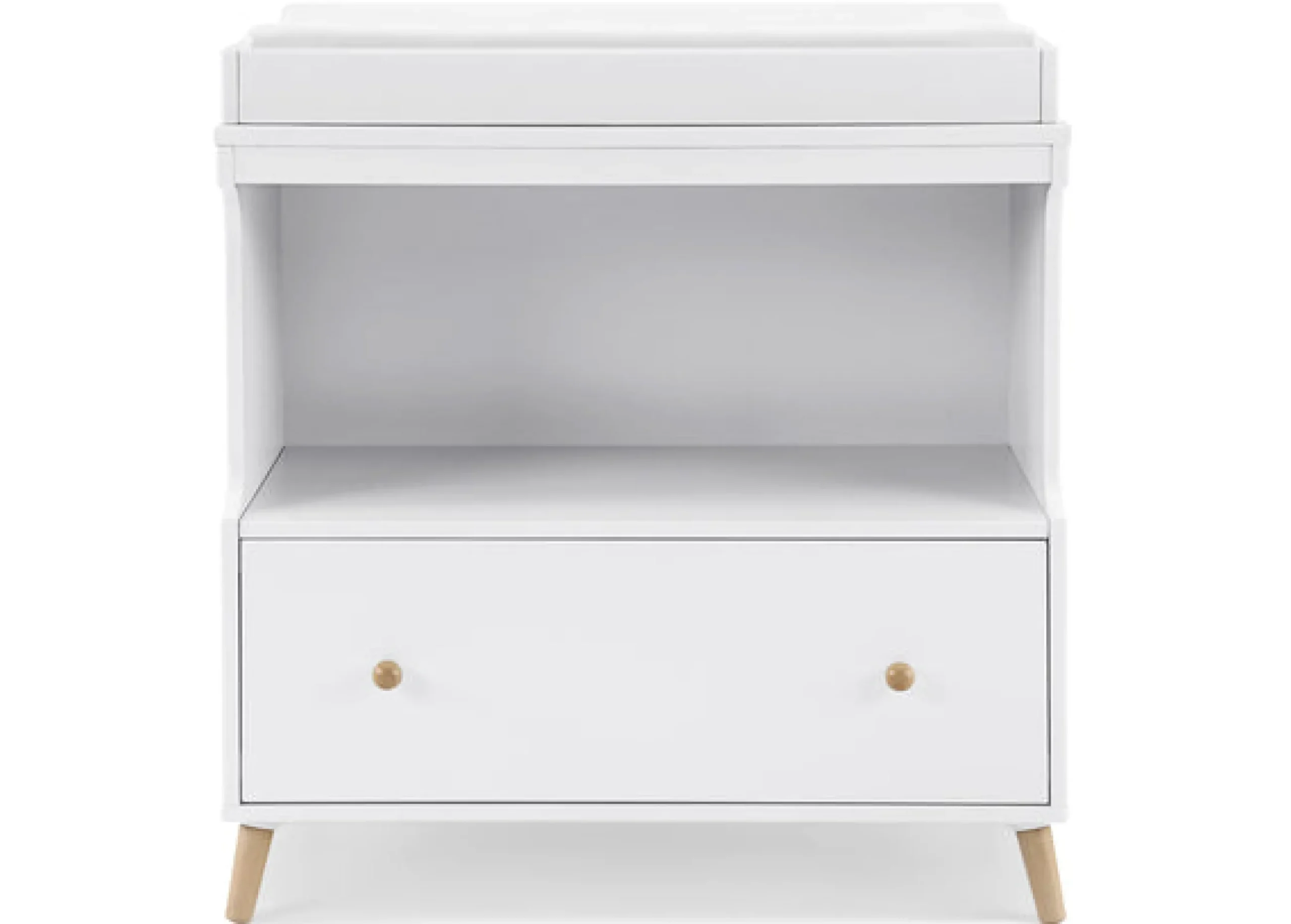 Dressers & Changing Tables|Dressers*Delta Children Madison Convertible Changing Table with Drawer Bianca White with Natural (123)