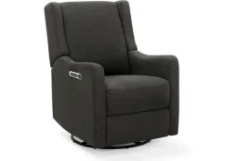 Gliders & Recliners*Delta Children Mercer Electronic Power Recliner and Swivel Glider with USB-A and Type-C Ports in Stain-Resistant Performance Fabric Dark Grey (1455)