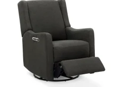 Gliders & Recliners*Delta Children Mercer Electronic Power Recliner and Swivel Glider with USB-A and Type-C Ports in Stain-Resistant Performance Fabric Dark Grey (1455)