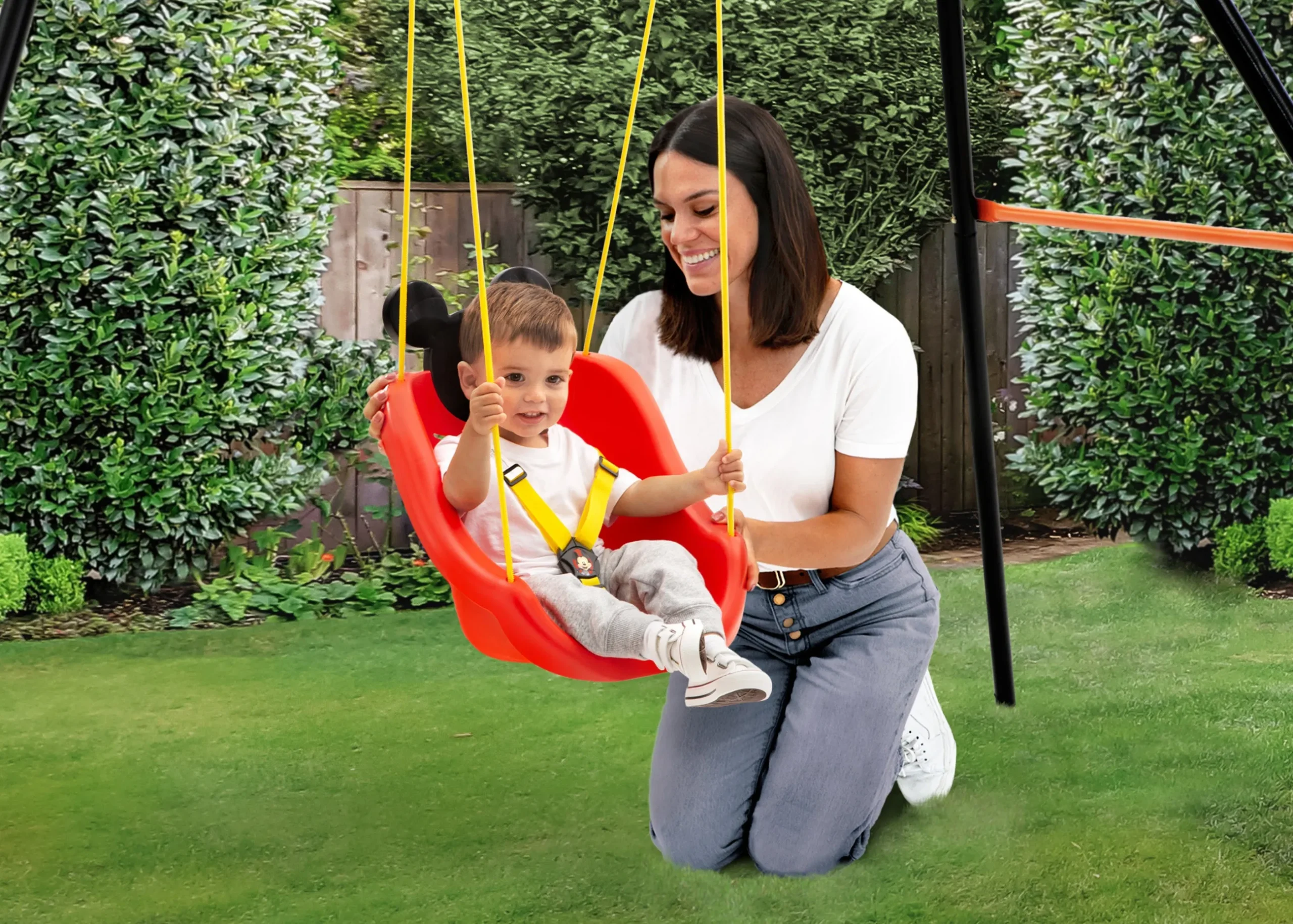 Swings & Swing Sets*Delta Children Mickey Mouse 2-in-1 Outdoor Kids Swing