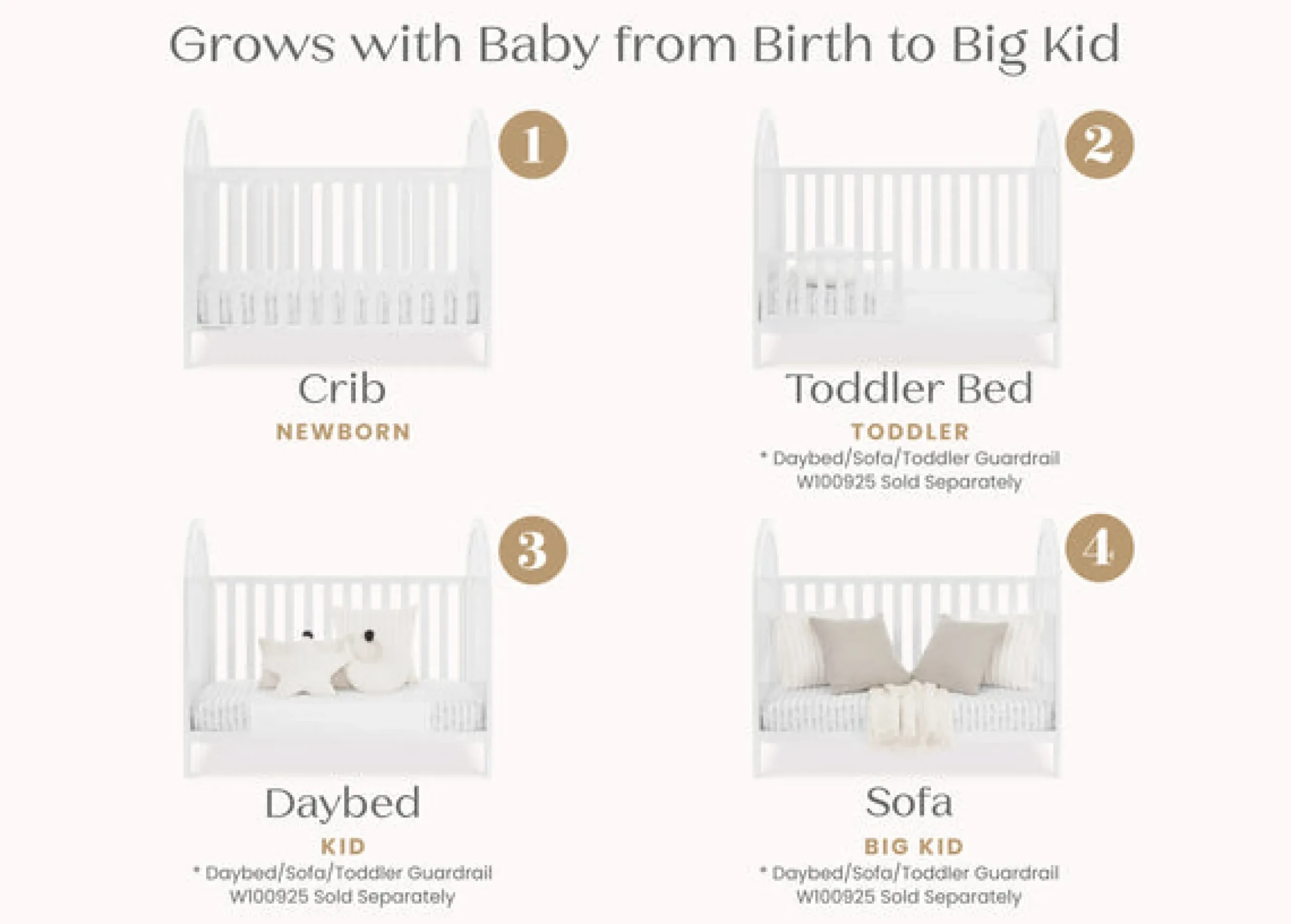 Baby Cribs*Delta Children Milano 4-in-1 Convertible Crib Bianca White (130)
