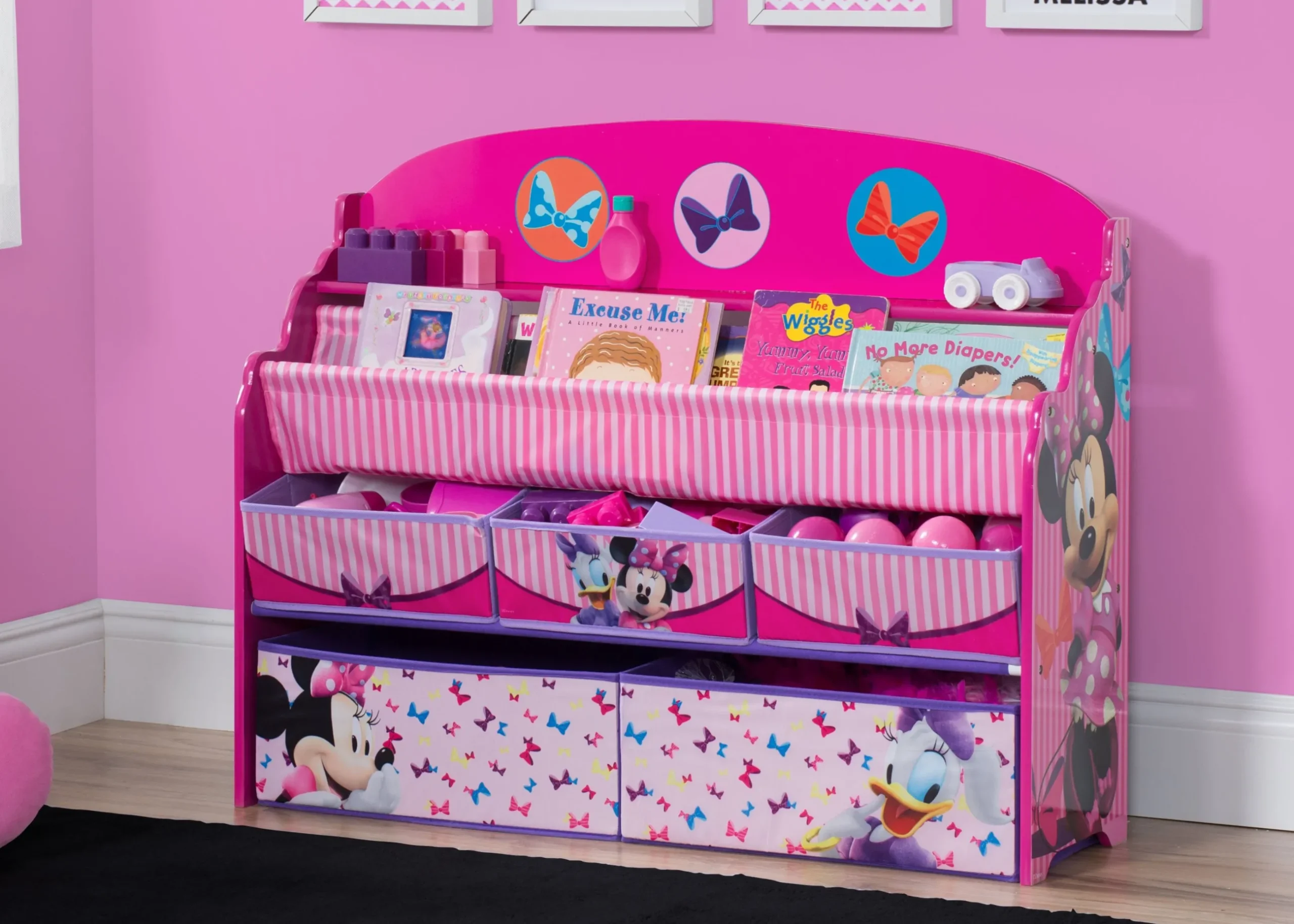 Toy Storage & Bookcases|Shop By Character*Delta Children Minnie Mouse Deluxe Book & Toy Organizer