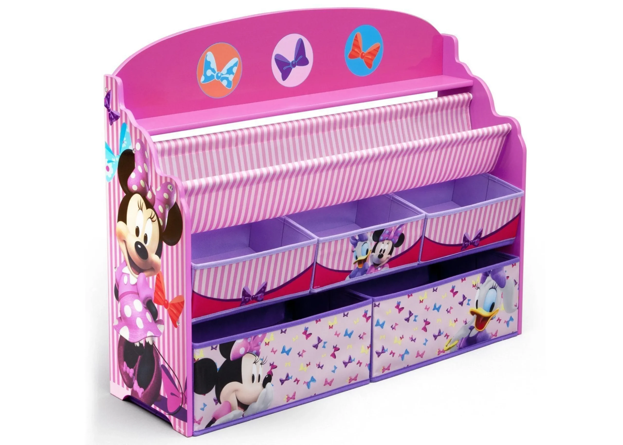Toy Storage & Bookcases|Shop By Character*Delta Children Minnie Mouse Deluxe Book & Toy Organizer
