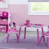 Table & Chair Sets|Table & Chair Sets*Delta Children Minnie Mouse 4-Piece Playroom Solution – Set Includes Table and 2 Chairs and 6-Bin Toy Organizer