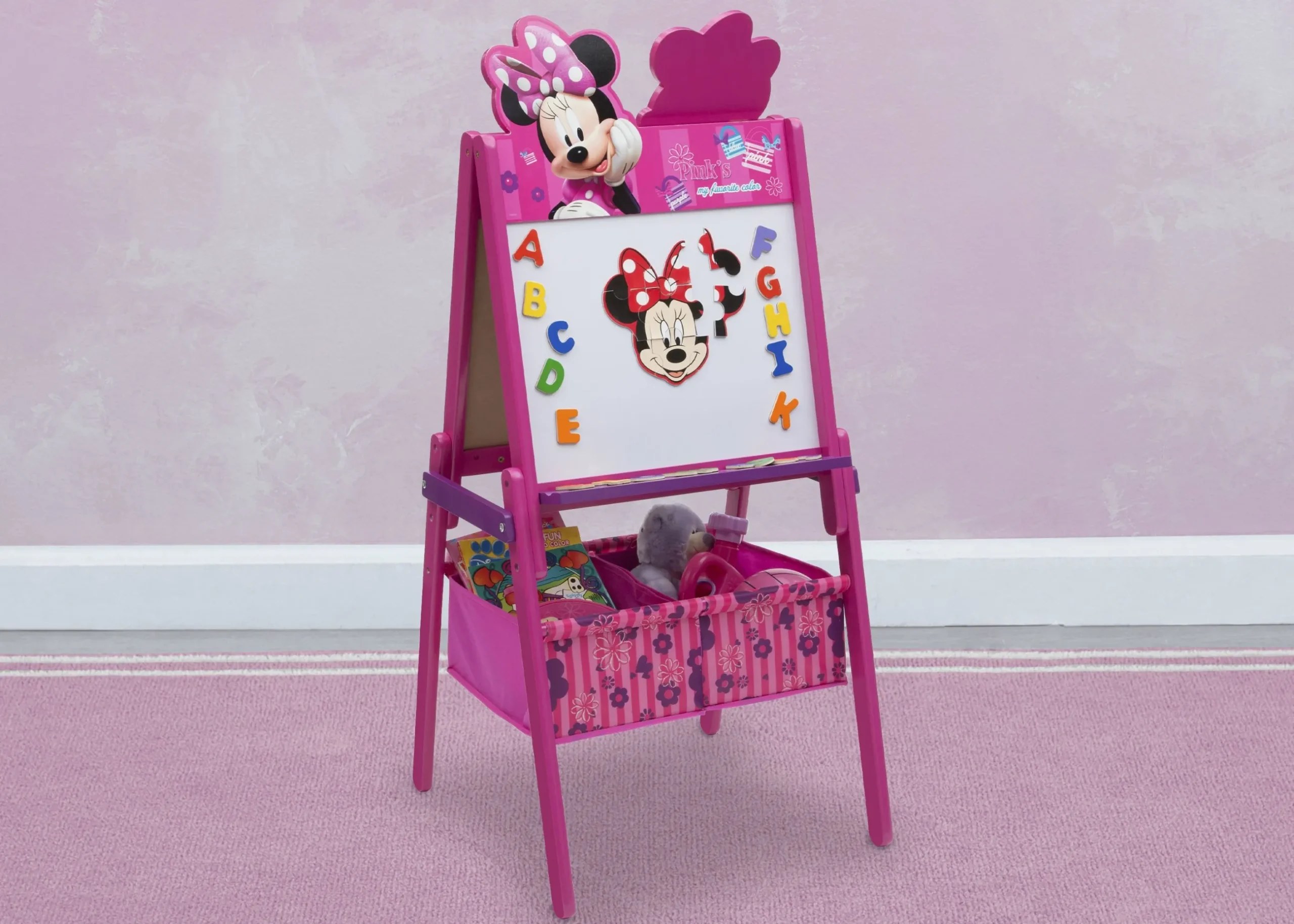 Shop By Character|Shop By Character*Delta Children Minnie Mouse Wooden Double Sided Activity Easel