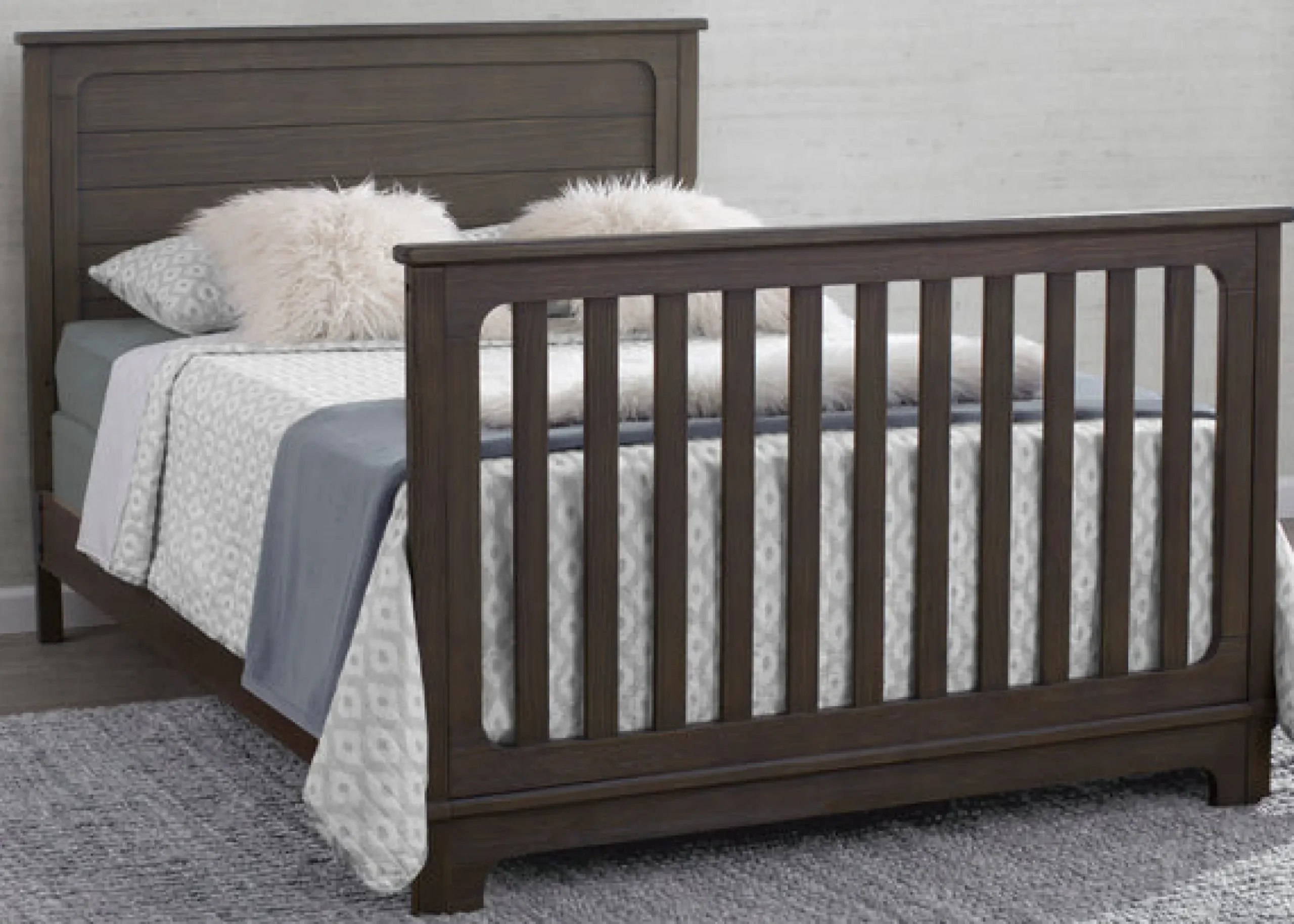 Baby Cribs*Simmons Kids Monterey Crib 'N' More Rustic Grey (084)