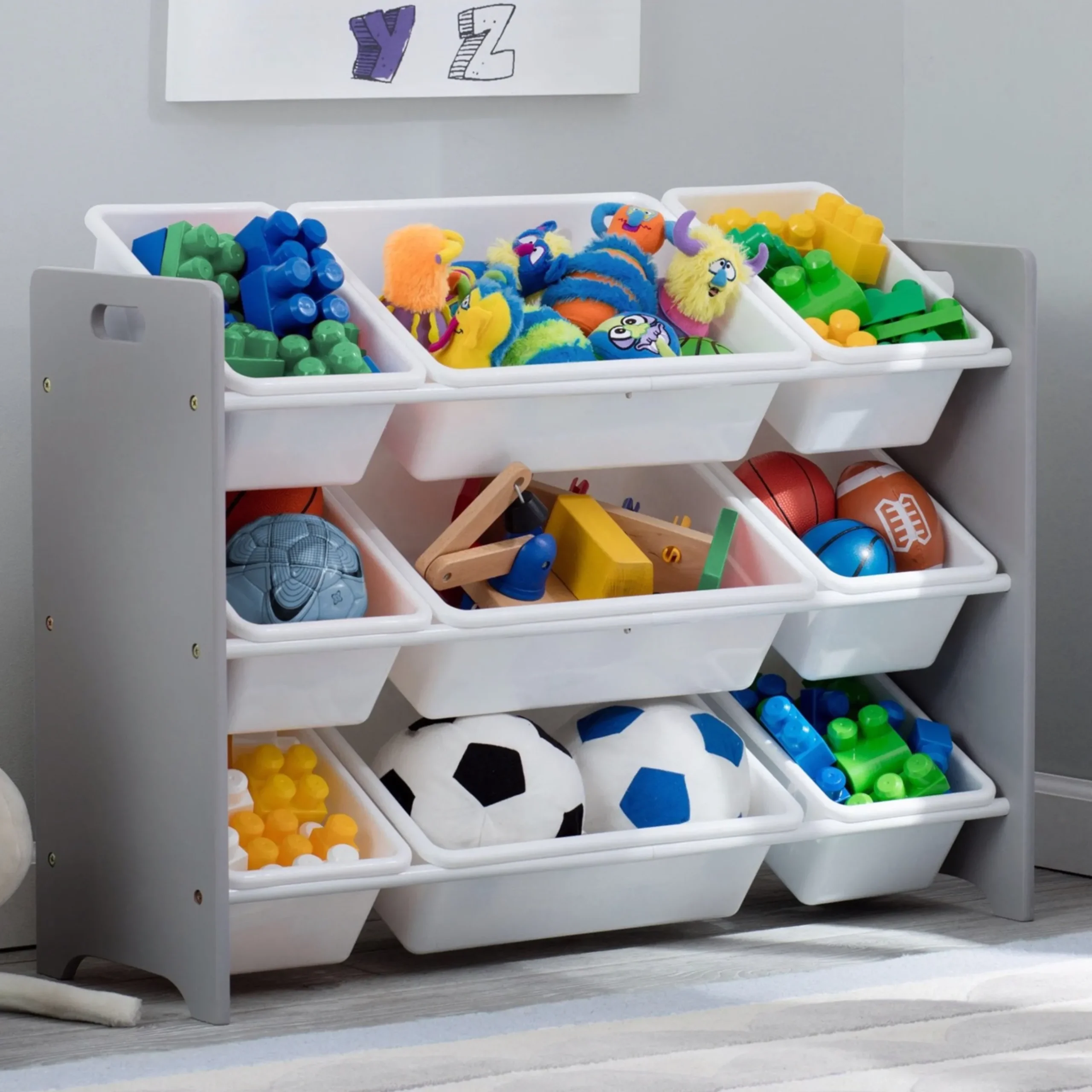 Toy Storage & Bookcases|Book & Toy Storage*Delta Children MySize 9 Bin Plastic Toy Organizer