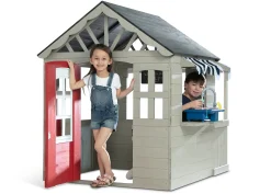 Toys & Play|Playhouses*Delta Children MySize Deluxe Outdoor Playhouse with Play Sink with Running Water, Picnic Table & Mailbox
