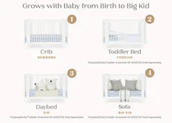 Baby Cribs*Delta Children Noah 4-in-1 Convertible Crib Bianca White (130)