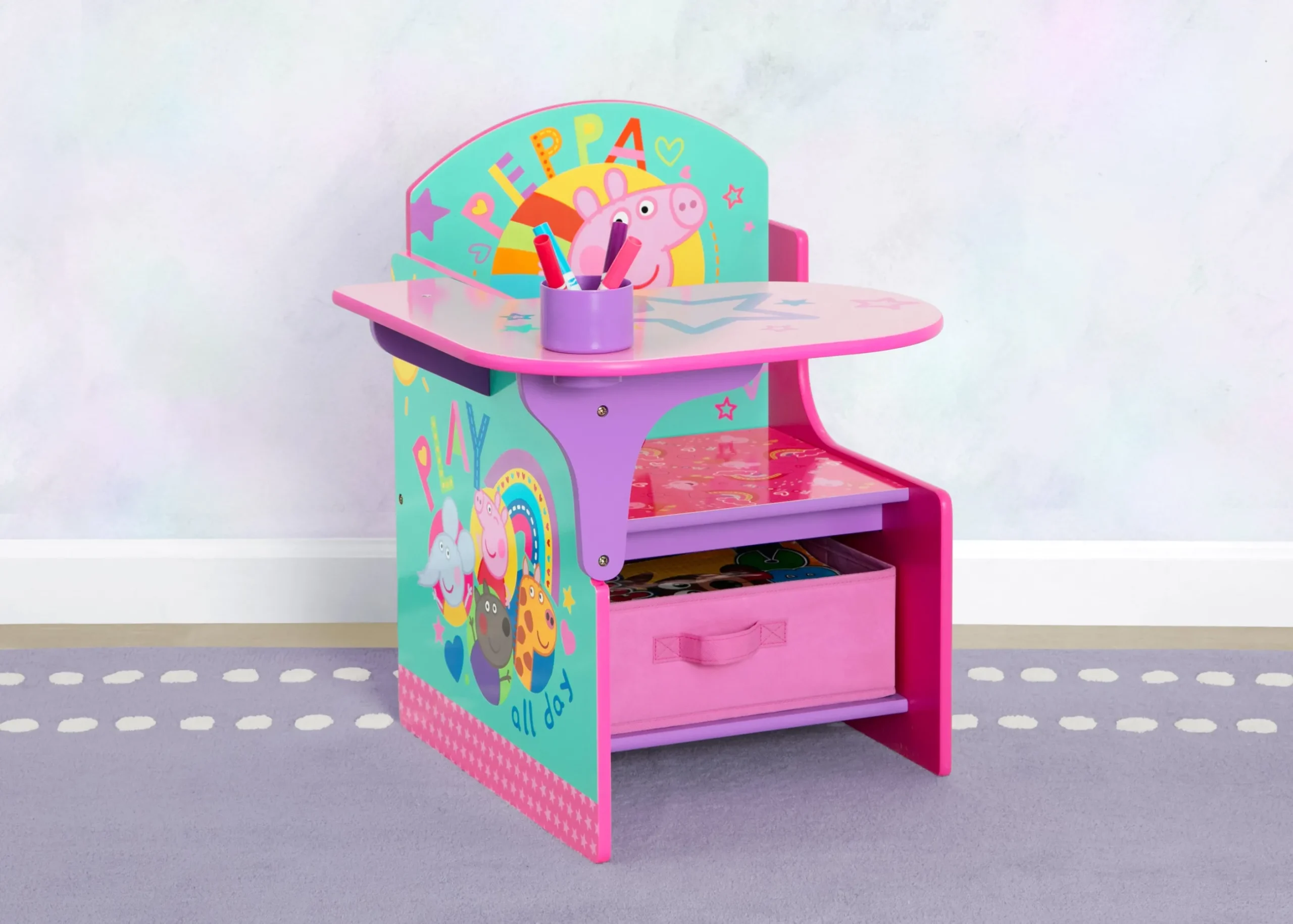 Table & Chair Sets|Table & Chair Sets*Delta Children Peppa Pig Big Adventures Chair Desk with Storage Bin