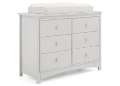 Dressers & Changing Tables|Dressers*Delta Children Perry 6 Drawer Dresser with Interlocking Drawers Moonstruck Grey (1351)
