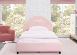 Personalization|Personalization*Delta Children Personalized Upholstered Twin Bed with Round Headboard