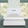 Personalization|Personalization*Delta Children Personalized Upholstered Twin Bed with Headboard