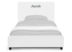 Personalization|Personalization*Delta Children Personalized Upholstered Twin Bed with Headboard