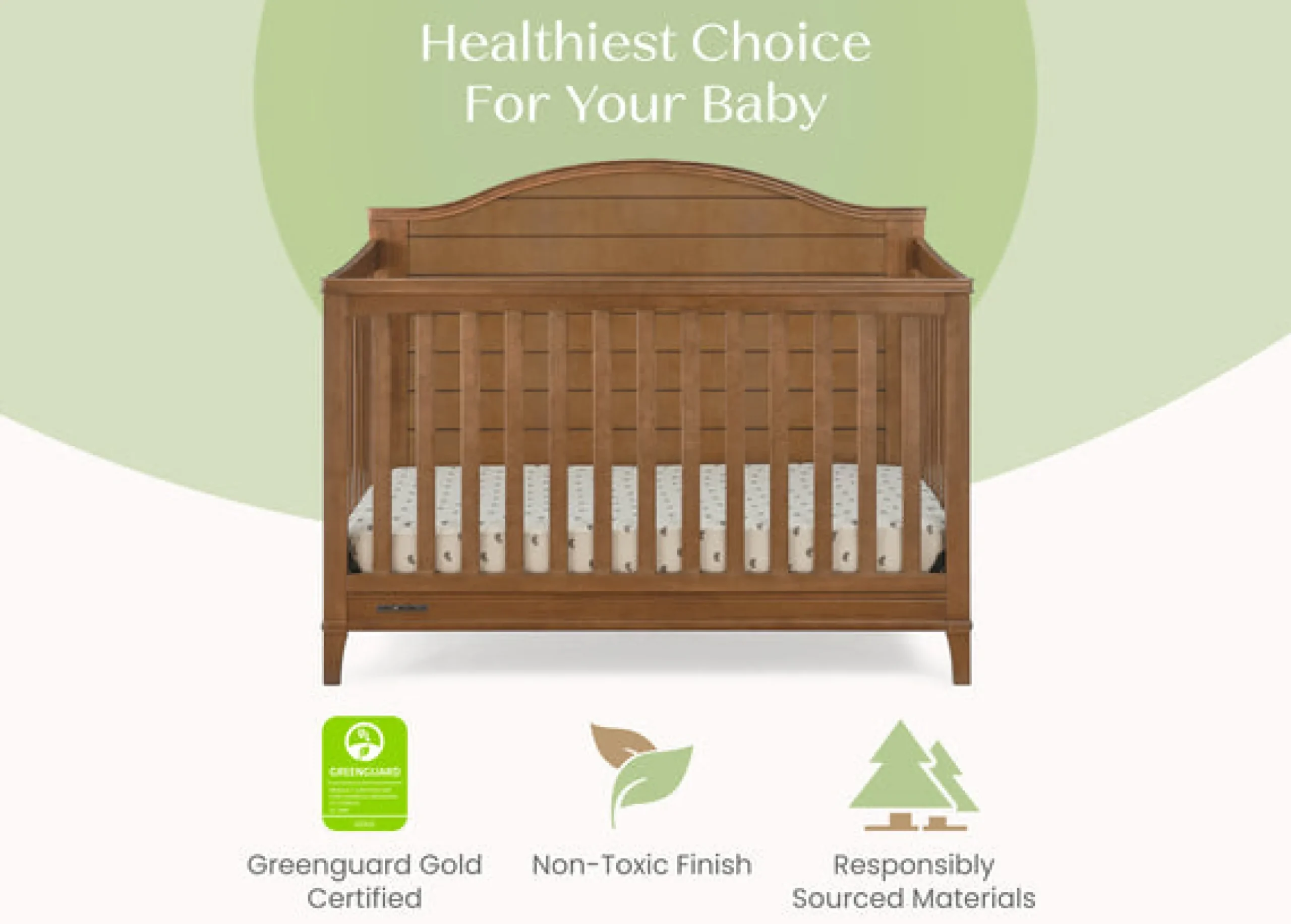 Baby Cribs*Delta Children Phoebe 6-in-1 Convertible Crib Chestnut (836)
