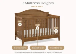 Baby Cribs*Delta Children Phoebe 6-in-1 Convertible Crib Chestnut (836)