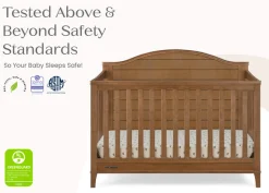 Baby Cribs*Delta Children Phoebe 6-in-1 Convertible Crib Chestnut (836)
