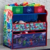 Toy Storage & Bookcases|Book & Toy Storage*Delta Children PJ Masks Multi-Bin Toy Organizer