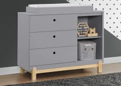 Dressers & Changing Tables|Dressers*Delta Children Poppy 3 Drawer Dresser with Cubbies
