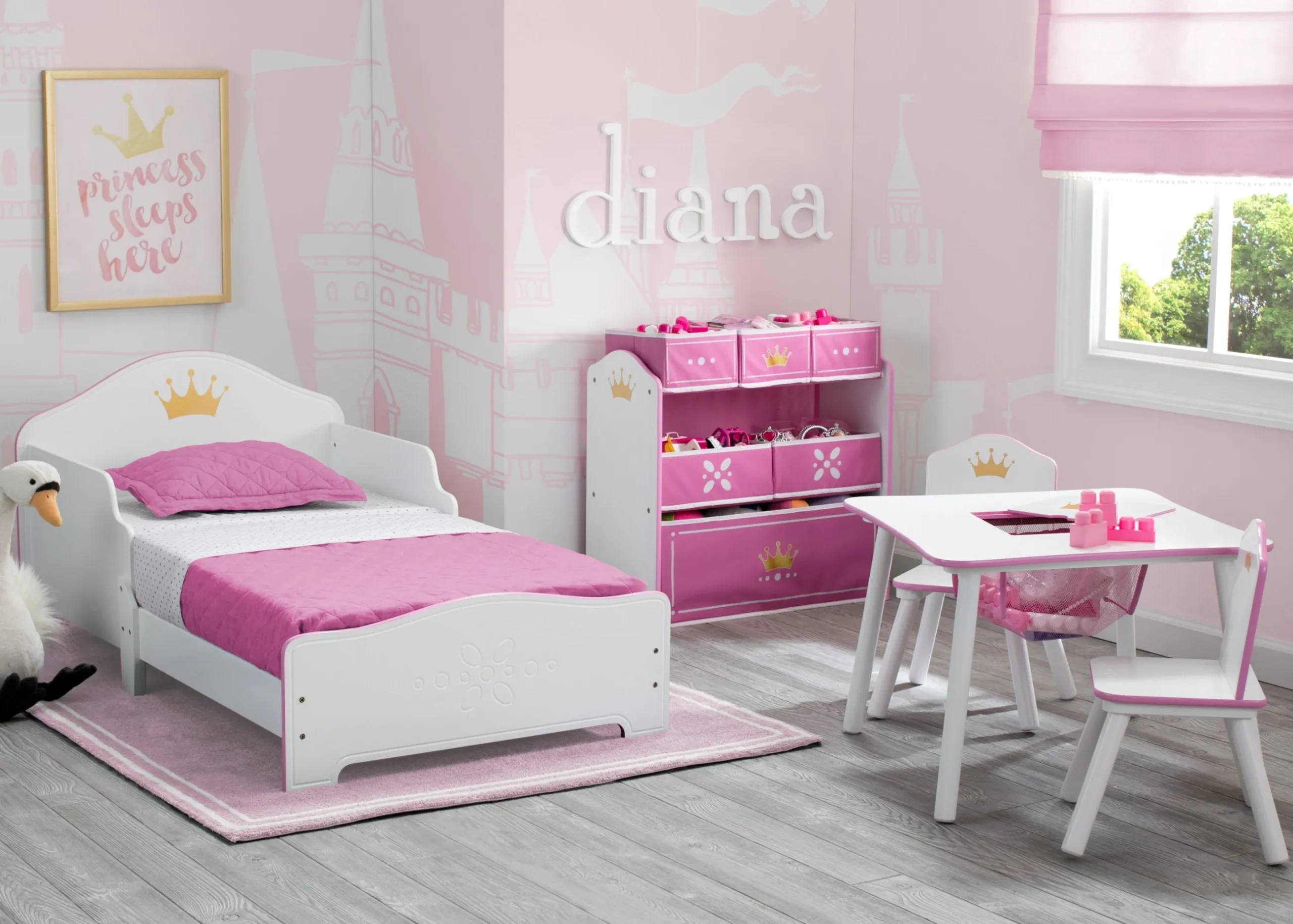 Toy Storage & Bookcases|Book & Toy Storage*Delta Children Princess Crown Multi-Bin Toy Organizer