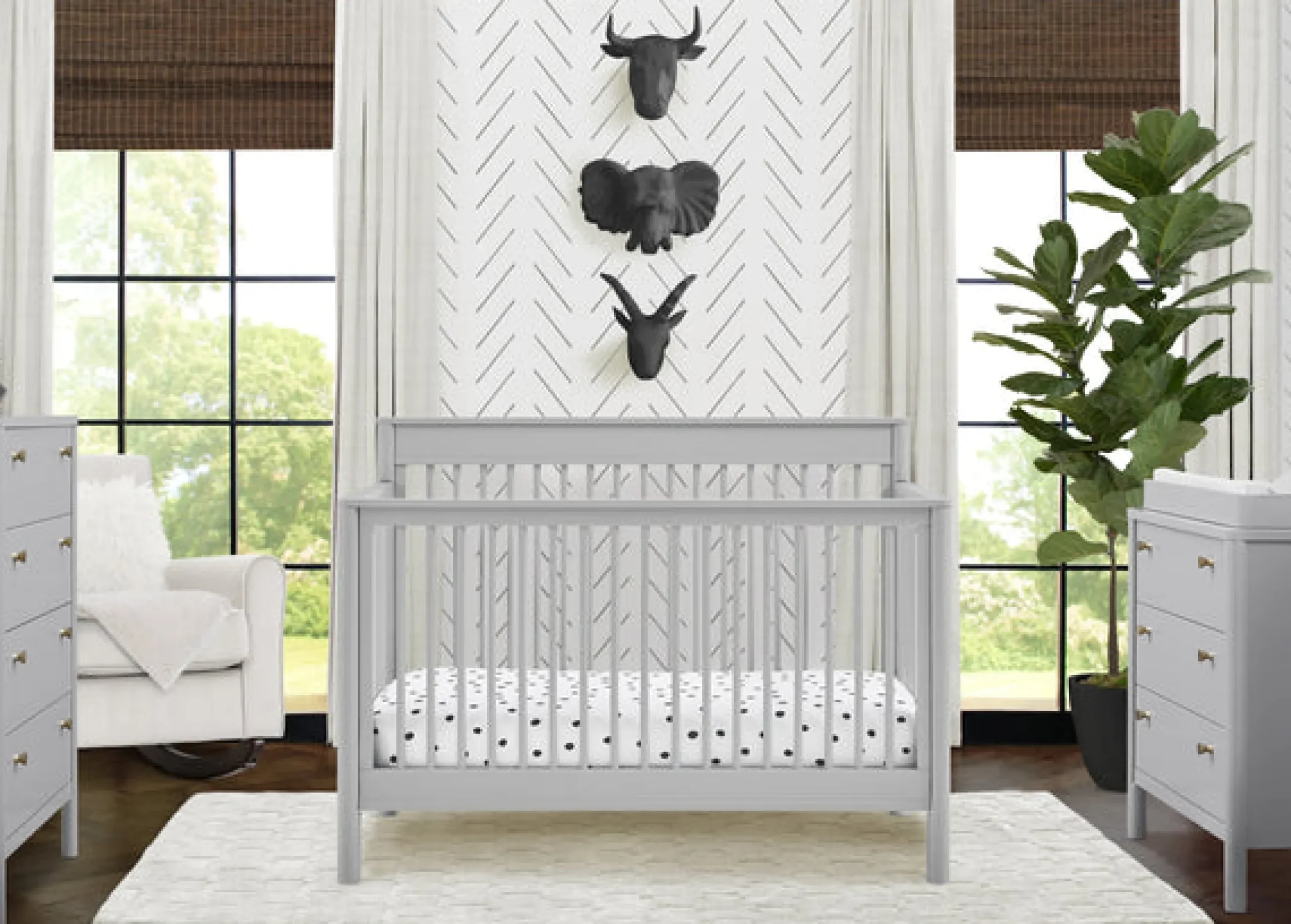 Baby Cribs*Delta Children Remy 6-in-1 Convertible Crib Grey (026)