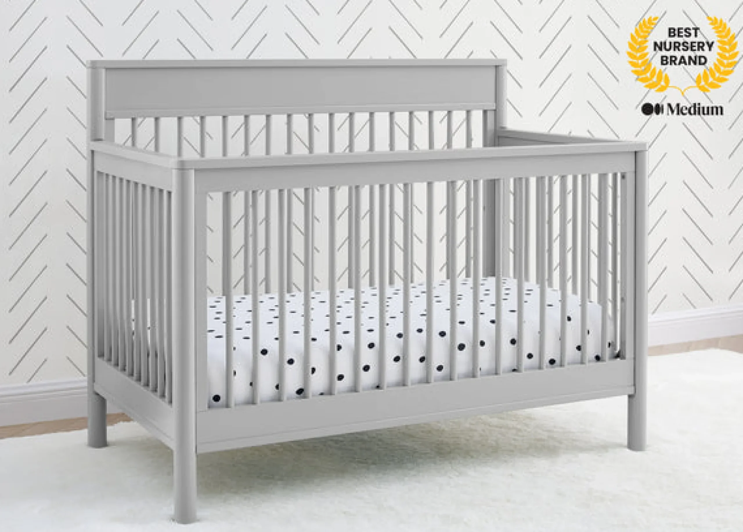 Baby Cribs*Delta Children Remy 6-in-1 Convertible Crib Grey (026)