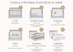 Baby Cribs*Delta Children Remy 6-in-1 Convertible Crib Grey (026)
