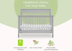 Baby Cribs*Delta Children Remy 6-in-1 Convertible Crib Grey (026)