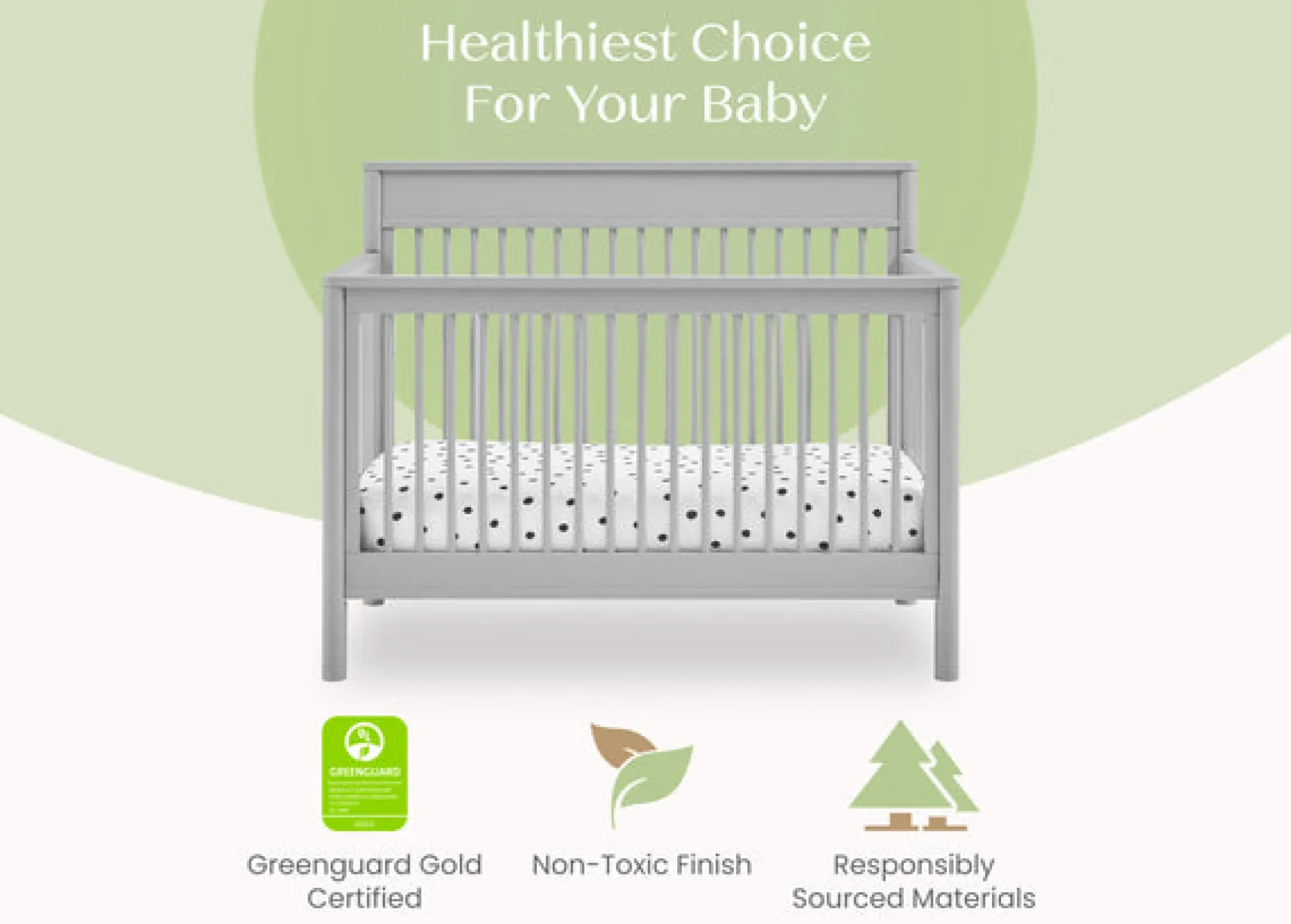 Baby Cribs*Delta Children Remy 6-in-1 Convertible Crib Grey (026)