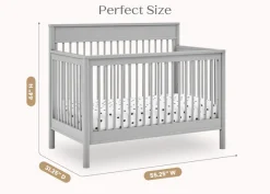 Baby Cribs*Delta Children Remy 6-in-1 Convertible Crib Grey (026)