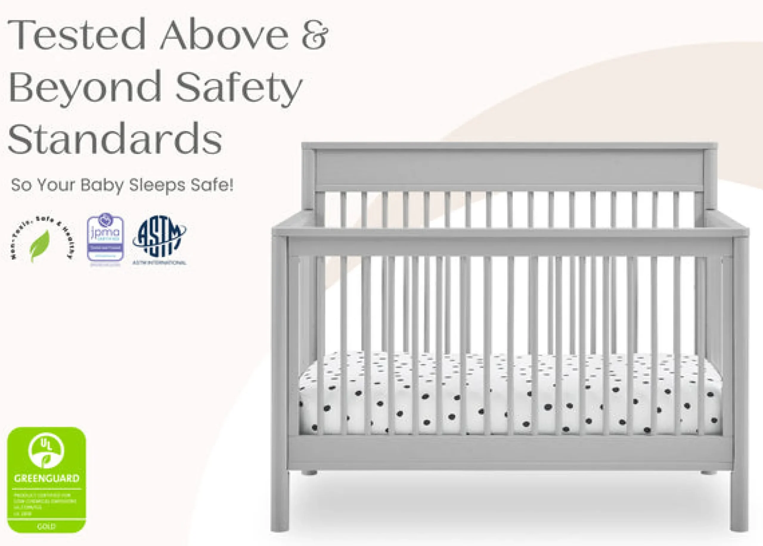 Baby Cribs*Delta Children Remy 6-in-1 Convertible Crib Grey (026)