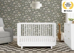 Baby Cribs*Delta Children Rhodes 4-in-1 Convertible Crib Bianca White (130)