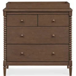 Dressers & Changing Tables|Dressers*Delta Children Saint 4 Drawer Dresser with Changing Top and Interlocking Drawers Teak Brown (1526)
