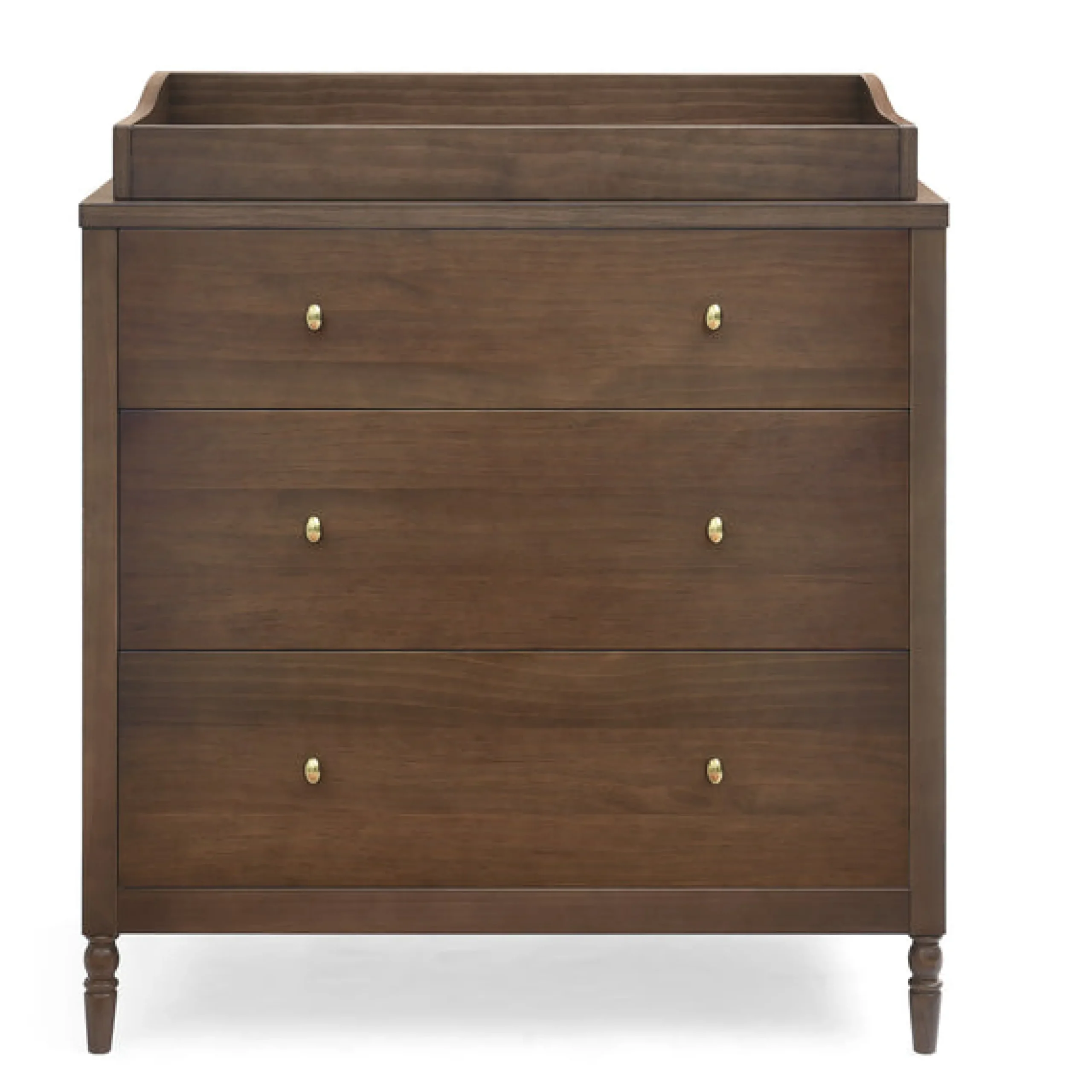 Dressers & Changing Tables|Dressers*Delta Children Serena 3 Drawer Dresser with Changing Top and Interlocking Drawers Teak Brown (1526)