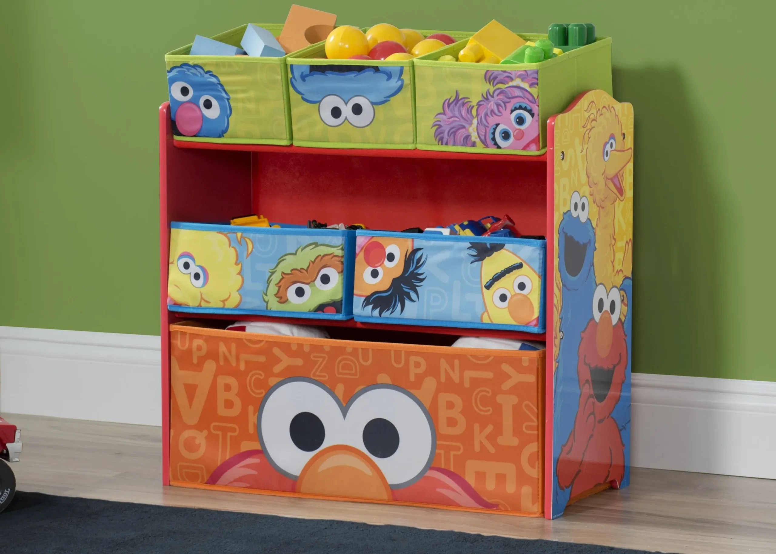 Toy Storage & Bookcases|Book & Toy Storage*Delta Children Sesame Street Multi-Bin Toy Organizer